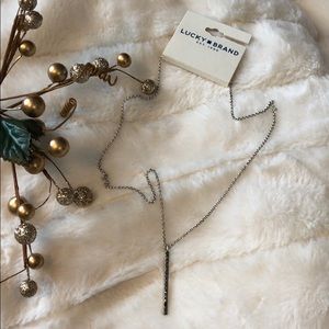NWT Lucky Brand silver necklace with pendant.